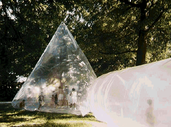 Thirty foot entrance pyramid