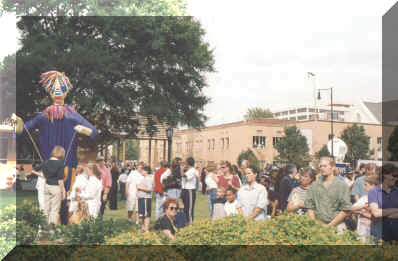 Global Dancer "Fire" in a crowd