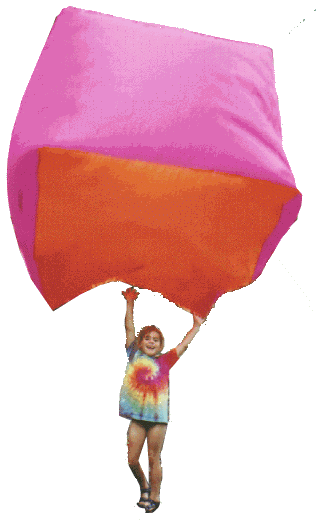 Carlie releasing a 5-foot cube