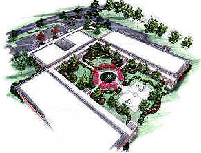 View of The Healing Place courtyard view from the rear